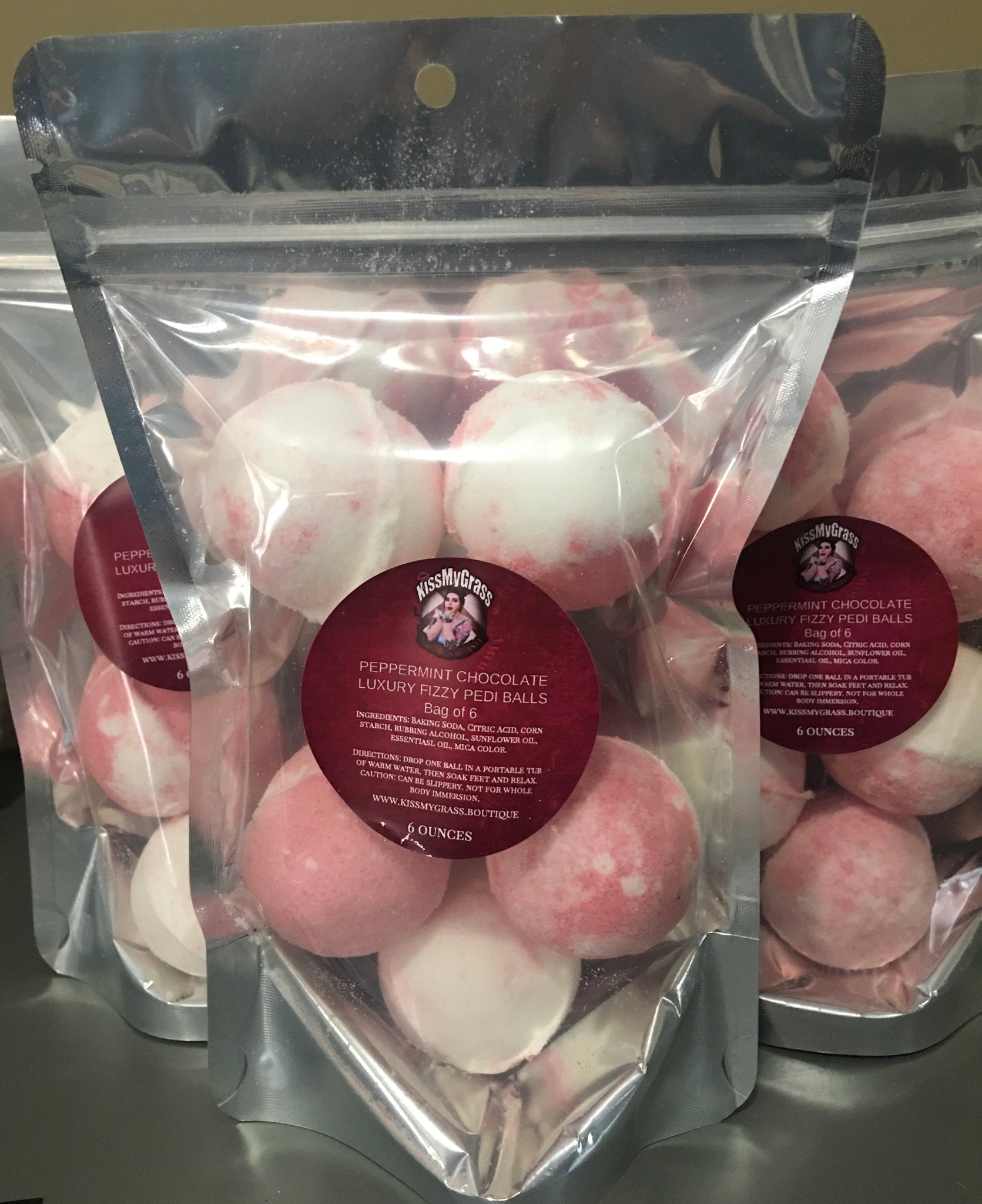 Chocolate Peppermint Pedi Balls 6 pack